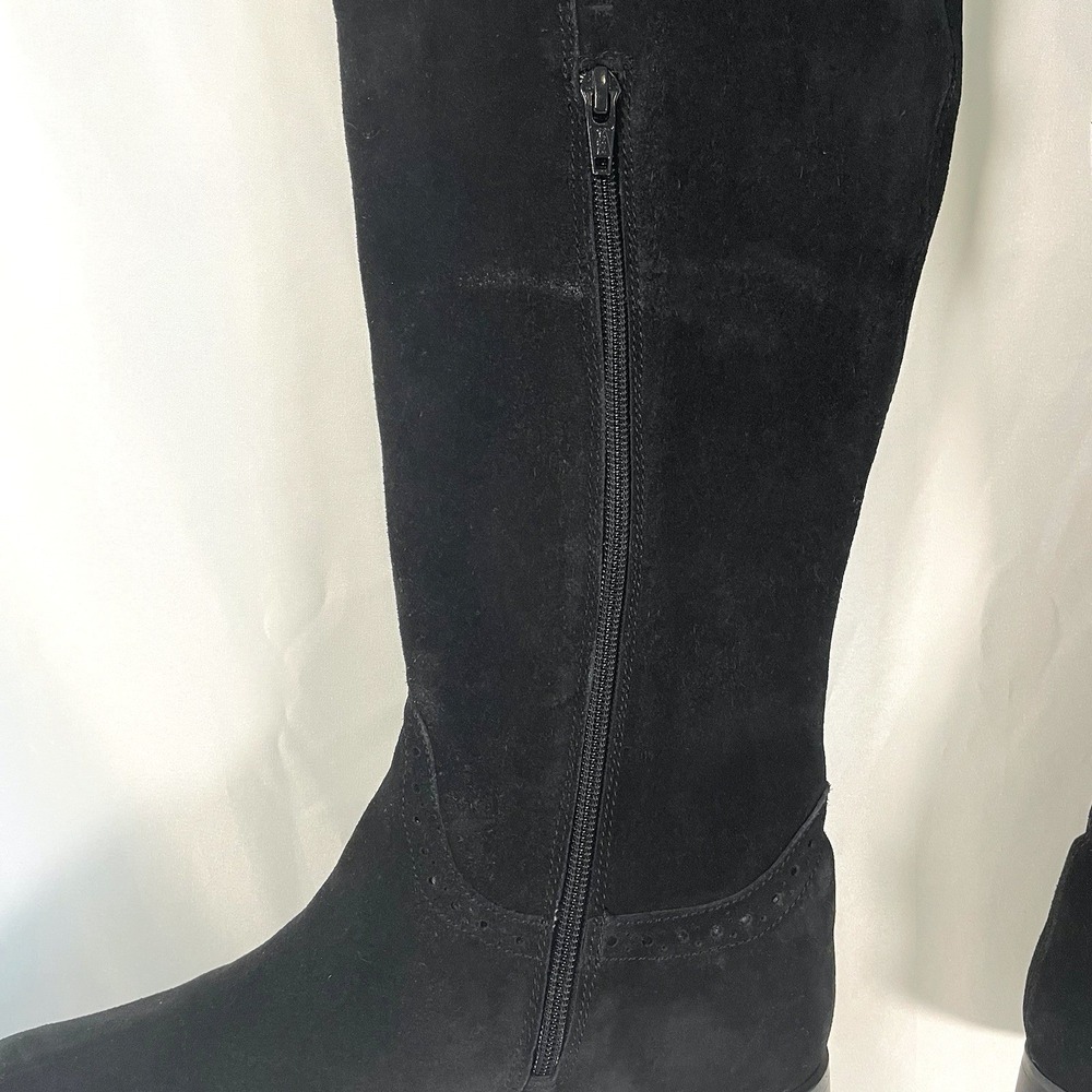 Lien Do Women Over The Knee Boots Thigh High Suede Low Flat Heel Long Tall Boots - Picture 7 of 9